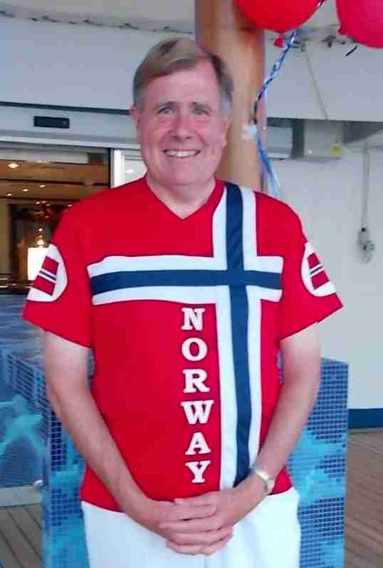 Me in my Norwegian teeshirt, photo taken by Chris Lowthian