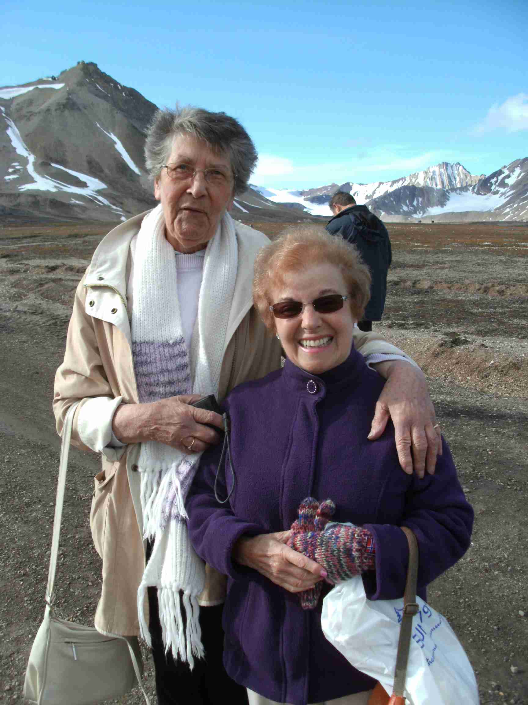 Nancy & Eve at Ny lesund, Spitsbergen, Svalbard, Norway