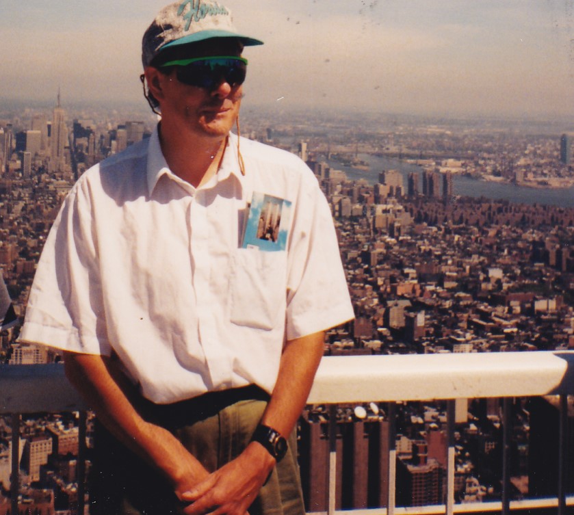 Martin P. Lee at the top of the Twin Towers