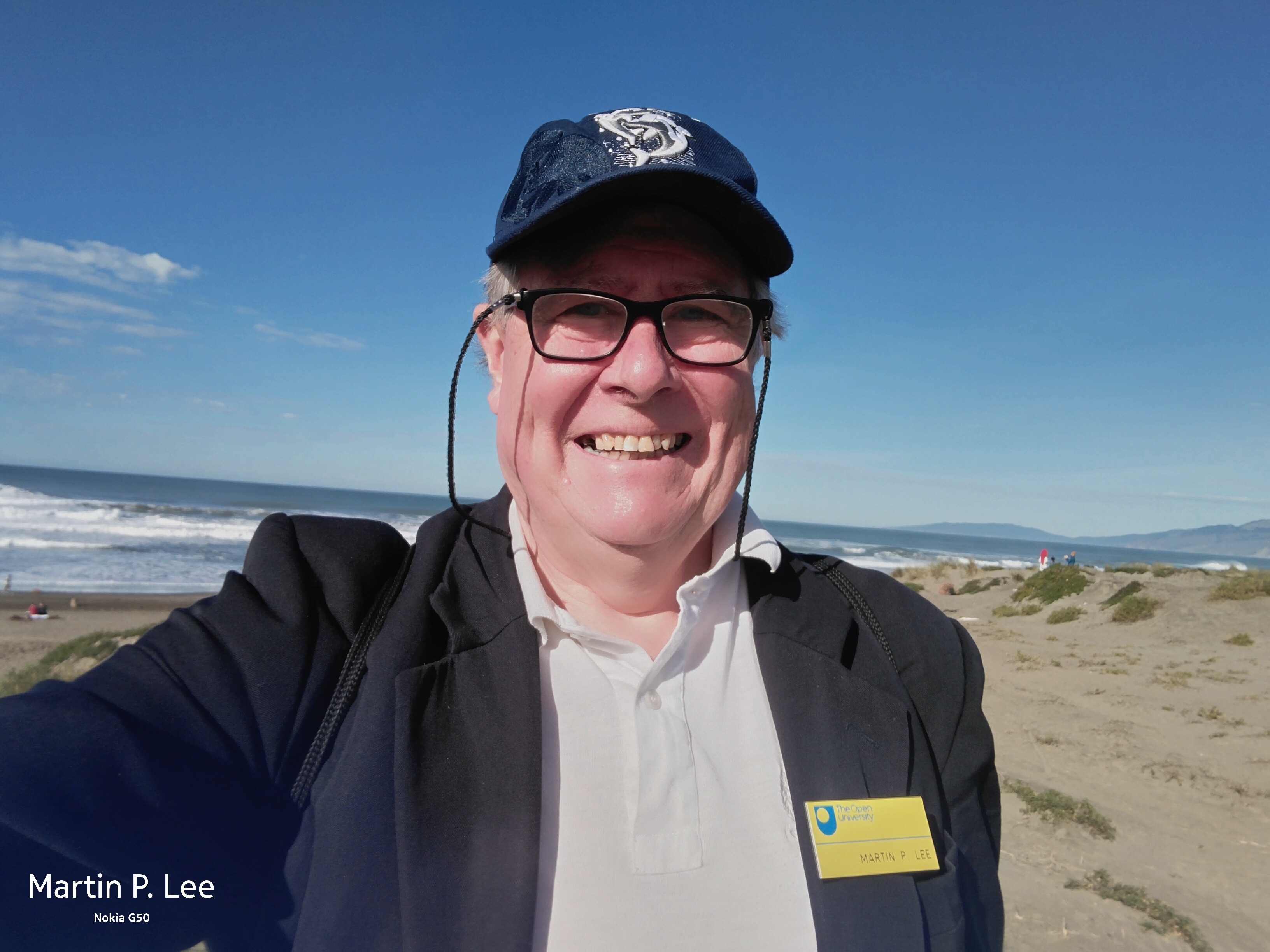 Martin P. Lee at the Ocean Beach, San Francisco, California, USA